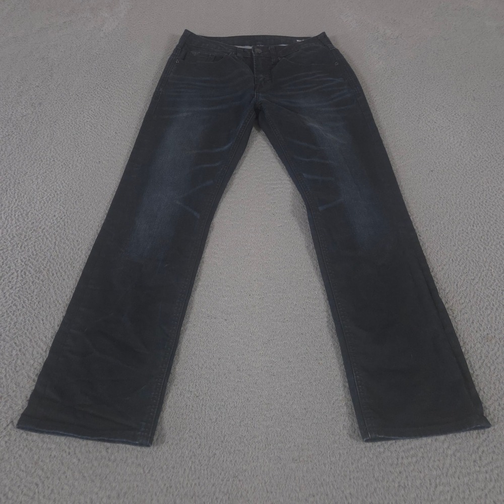 Buffalo Jeans Mens 30x30 Blue Six-X Slim Straight Stretch Dark Wash Denim Pants